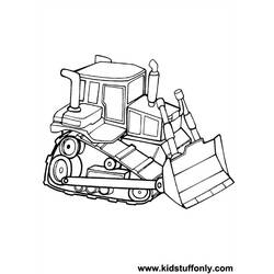Dessin à colorier: Bulldozer / Pelle Mécanique (Transport) #141684 - Coloriages à imprimer