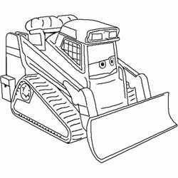 Dessin à colorier: Bulldozer / Pelle Mécanique (Transport) #141692 - Coloriages à imprimer