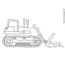 Dessin à colorier: Bulldozer / Pelle Mécanique (Transport) #141694 - Coloriages à imprimer