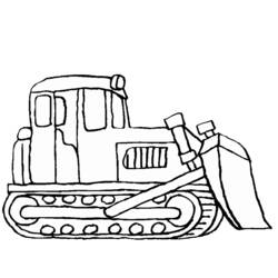Dessin à colorier: Bulldozer / Pelle Mécanique (Transport) #141698 - Coloriages à imprimer