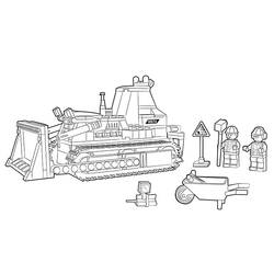Dessin à colorier: Bulldozer / Pelle Mécanique (Transport) #141705 - Coloriages à imprimer