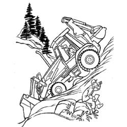 Dessin à colorier: Bulldozer / Pelle Mécanique (Transport) #141712 - Coloriages à imprimer