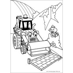 Dessin à colorier: Bulldozer / Pelle Mécanique (Transport) #141741 - Coloriages à Imprimer Gratuits