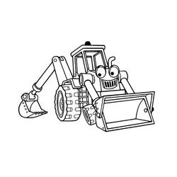 Dessin à colorier: Bulldozer / Pelle Mécanique (Transport) #141770 - Coloriages à imprimer