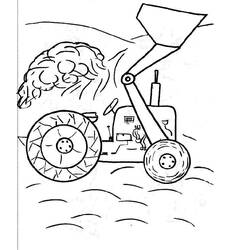 Dessin à colorier: Bulldozer / Pelle Mécanique (Transport) #141775 - Coloriages à Imprimer Gratuits