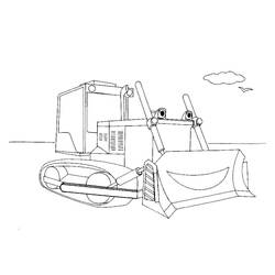 Dessin à colorier: Bulldozer / Pelle Mécanique (Transport) #204512 - Coloriages à Imprimer Gratuits