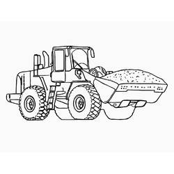 Dessin à colorier: Bulldozer / Pelle Mécanique (Transport) #204517 - Coloriages à Imprimer Gratuits