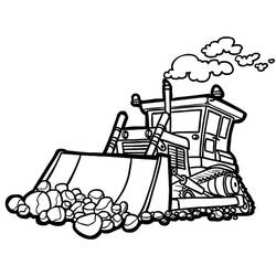 Dessin à colorier: Bulldozer / Pelle Mécanique (Transport) #204518 - Coloriages à Imprimer Gratuits
