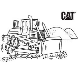 Dessin à colorier: Bulldozer / Pelle Mécanique (Transport) #204520 - Coloriages à Imprimer Gratuits