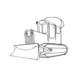 Coloriage Bulldozer / Pelle Mécanique (Transport) #204524 à imprimer et colorier