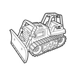 Dessin à colorier: Bulldozer / Pelle Mécanique (Transport) #204525 - Coloriages à Imprimer Gratuits