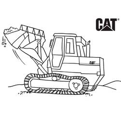 Dessin à colorier: Bulldozer / Pelle Mécanique (Transport) #204529 - Coloriages à Imprimer Gratuits
