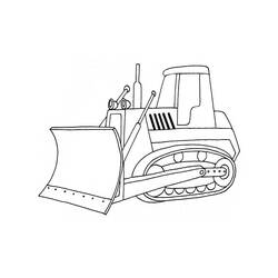 Dessin à colorier: Bulldozer / Pelle Mécanique (Transport) #204539 - Coloriages à Imprimer Gratuits