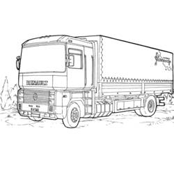 Dessin à colorier: Camion (Transport) #135529 - Coloriages à imprimer