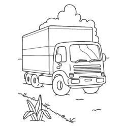 Dessin à colorier: Camion (Transport) #135603 - Coloriages à Imprimer