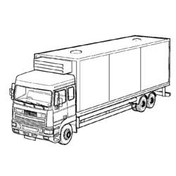 Dessin à colorier: Camion (Transport) #135635 - Coloriages à Imprimer
