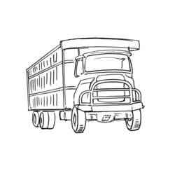 Dessin à colorier: Camion (Transport) #135655 - Coloriages à Imprimer Gratuits