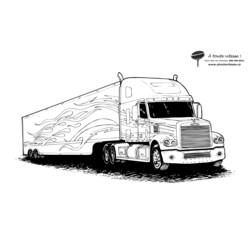 Dessin à colorier: Camion (Transport) #135749 - Coloriages à imprimer