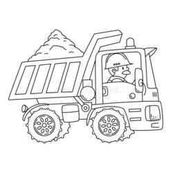 Coloriage Camion (Transport) #180646 à imprimer et colorier