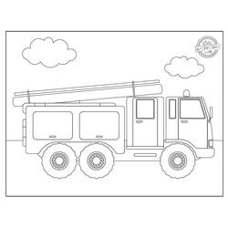 Coloriage Camion (Transport) #180651 à imprimer et colorier