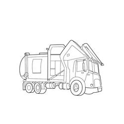 Coloriage Camion (Transport) #180691 à imprimer et colorier