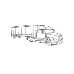 Coloriage Camion (Transport) #180703 à imprimer et colorier