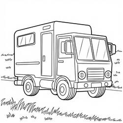Coloriage Camion (Transport) #216091 à imprimer et colorier