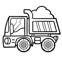 Dessin à colorier: Camion Benne (Transport) #201997 - Coloriages à Imprimer Gratuits