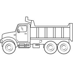 Dessin à colorier: Camion Benne (Transport) #202000 - Coloriages à Imprimer Gratuits