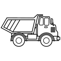 Dessin à colorier: Camion Benne (Transport) #202001 - Coloriages à Imprimer Gratuits