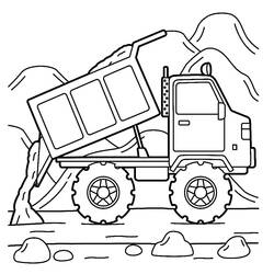 Dessin à colorier: Camion Benne (Transport) #202002 - Coloriages à Imprimer Gratuits