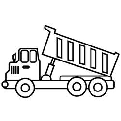 Dessin à colorier: Camion Benne (Transport) #202003 - Coloriages à Imprimer Gratuits