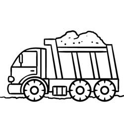Dessin à colorier: Camion Benne (Transport) #202007 - Coloriages à Imprimer Gratuits