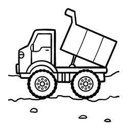 Dessin à colorier: Camion Benne (Transport) #202008 - Coloriages à Imprimer Gratuits