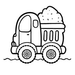 Dessin à colorier: Camion Benne (Transport) #202009 - Coloriages à Imprimer Gratuits