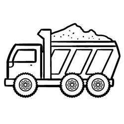 Dessin à colorier: Camion Benne (Transport) #202011 - Coloriages à Imprimer Gratuits