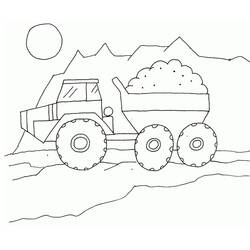 Dessin à colorier: Camion Benne (Transport) #202015 - Coloriages à Imprimer Gratuits