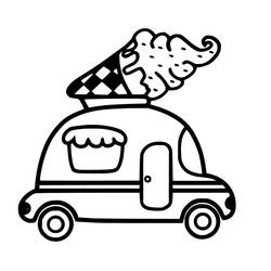 Dessin à colorier: Camion de Crème Glacée (Transport) #213358 - Coloriages à Imprimer Gratuits