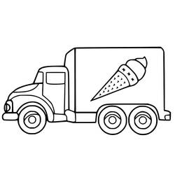 Dessin à colorier: Camion de Crème Glacée (Transport) #213360 - Coloriages à Imprimer Gratuits