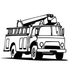 Dessin à colorier: Camion de Pompier (Transport) #185292 - Coloriages à Imprimer Gratuits