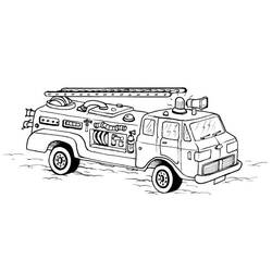 Dessin à colorier: Camion de Pompier (Transport) #185294 - Coloriages à Imprimer Gratuits