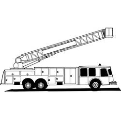 Dessin à colorier: Camion de Pompier (Transport) #185296 - Coloriages à Imprimer Gratuits
