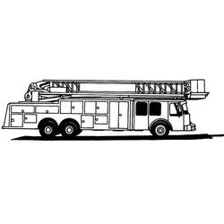 Dessin à colorier: Camion de Pompier (Transport) #185315 - Coloriages à Imprimer Gratuits