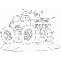 Dessin à colorier: Camion Monstre (Transport) #141285 - Coloriages à Imprimer Gratuits