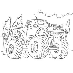 Dessin à colorier: Camion Monstre (Transport) #141291 - Coloriages à Imprimer Gratuits