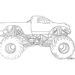 Dessin à colorier: Camion Monstre (Transport) #141294 - Coloriages à Imprimer Gratuits