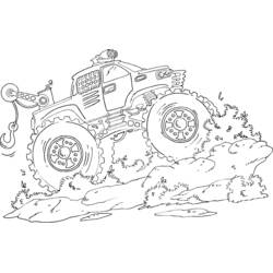 Coloriage Camion Monstre (Transport) #141326 à imprimer et colorier
