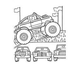Dessin à colorier: Camion Monstre (Transport) #141330 - Coloriages à Imprimer Gratuits