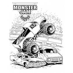 Dessin à colorier: Camion Monstre (Transport) #141340 - Coloriages à Imprimer Gratuits
