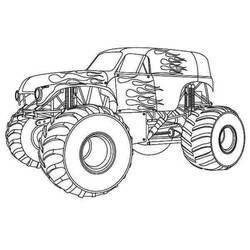 Dessin à colorier: Camion Monstre (Transport) #141345 - Coloriages à Imprimer Gratuits